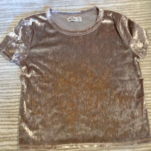 Hollister Velvet Short Sleeve Top